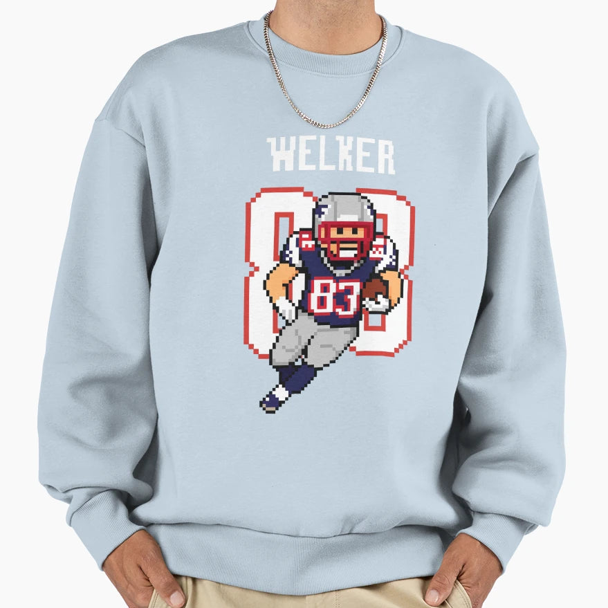 Wes Welker 83 Pixel Art 8 Bit Sweatshirt - Aesthetic Graphic for Adults - T-Shirt, Sweatshirt, Hoodie