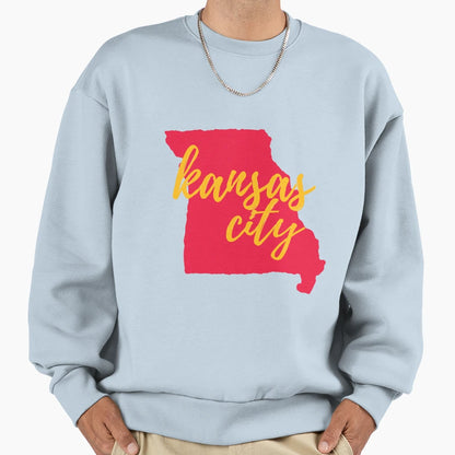 Kansas City Missouri Outline Sweatshirt - Aesthetic Graphic Men Women - T-Shirt, Sweatshirt, Hoodie