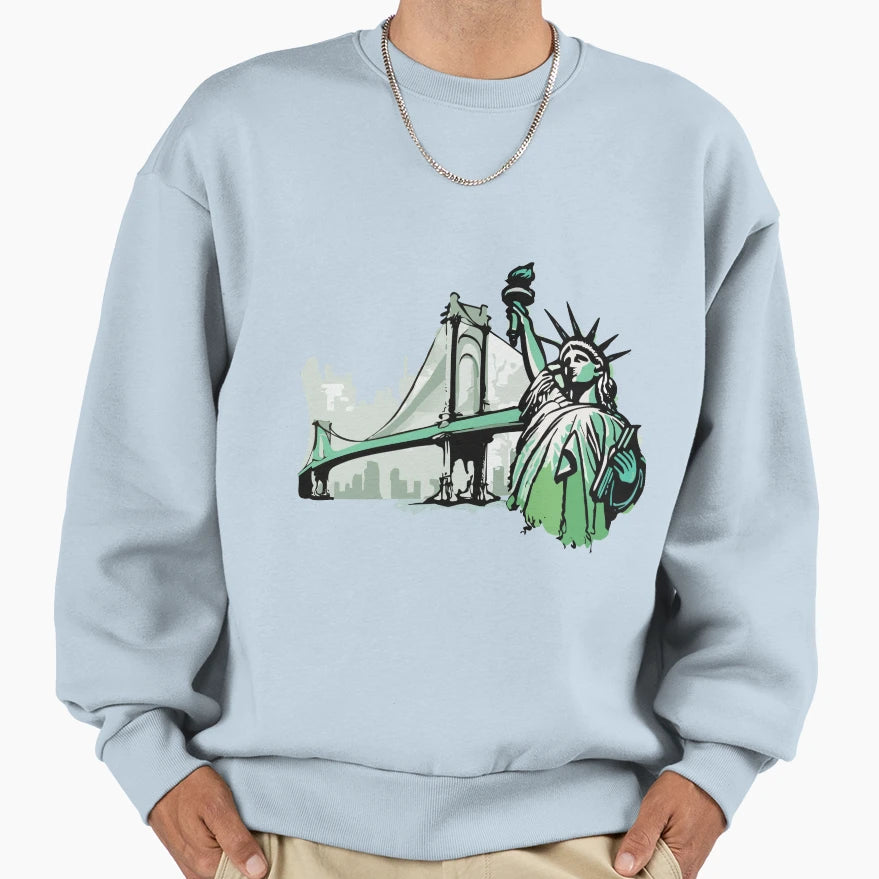Nyc Landmarks Sweatshirt - Trendy Graphic Men Women - T-Shirt, Sweatshirt, Hoodie