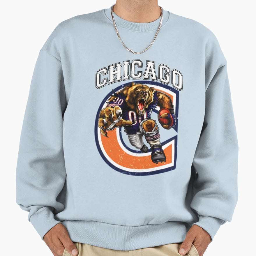 Chicago Football Sweatshirt - Graphic Print Men Women - T-Shirt, Sweatshirt, Hoodie