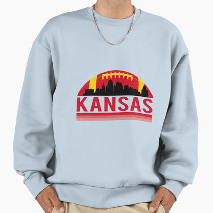 Kansas City Football Skyline Sweatshirt - Minimalist Print Men Women - T-Shirt, Sweatshirt, Hoodie
