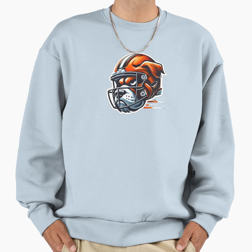 Cleveland Browns Dawg Helmet Sweatshirt - Fun Novelty Design Unisex - T-Shirt, Sweatshirt, Hoodie