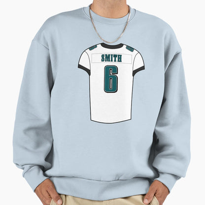 Devonta Smith Away Jersey Sweatshirt - Custom Art Print for Adults - T-Shirt, Sweatshirt, Hoodie