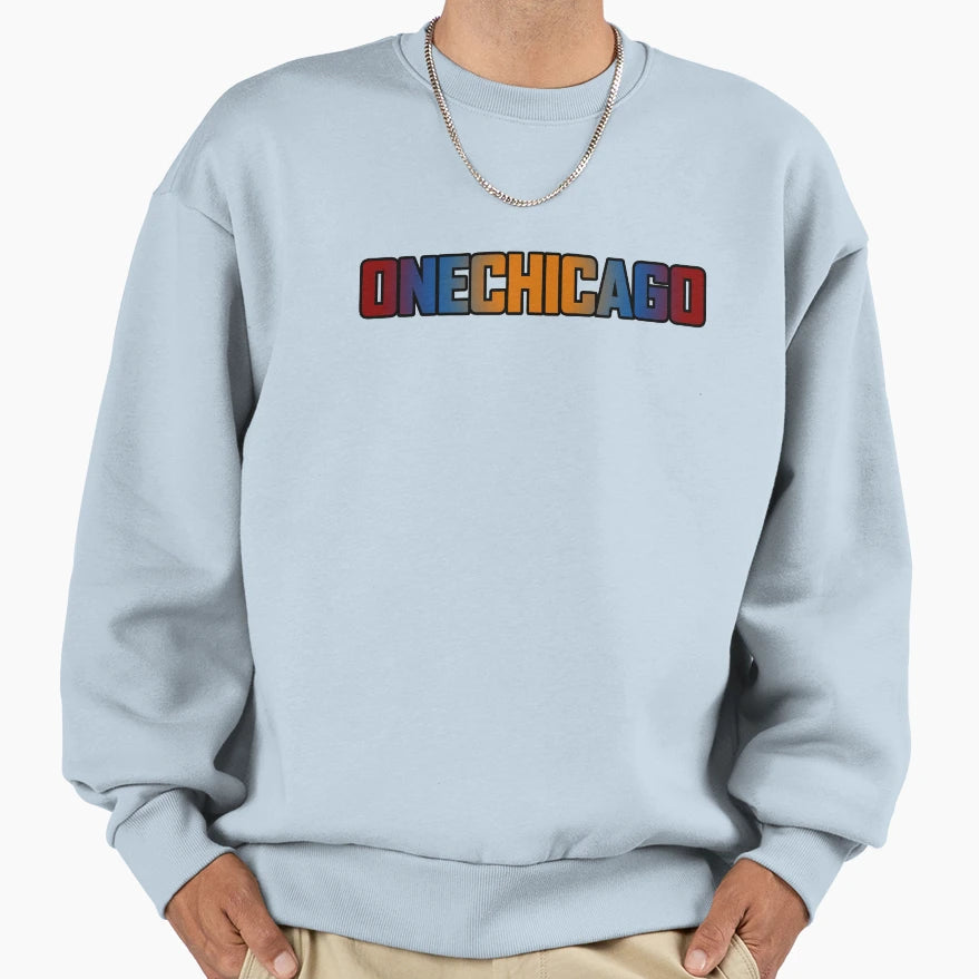 One Chicago Gradient 02 Sweatshirt - Trendy Graphic Men Women - T-Shirt, Sweatshirt, Hoodie