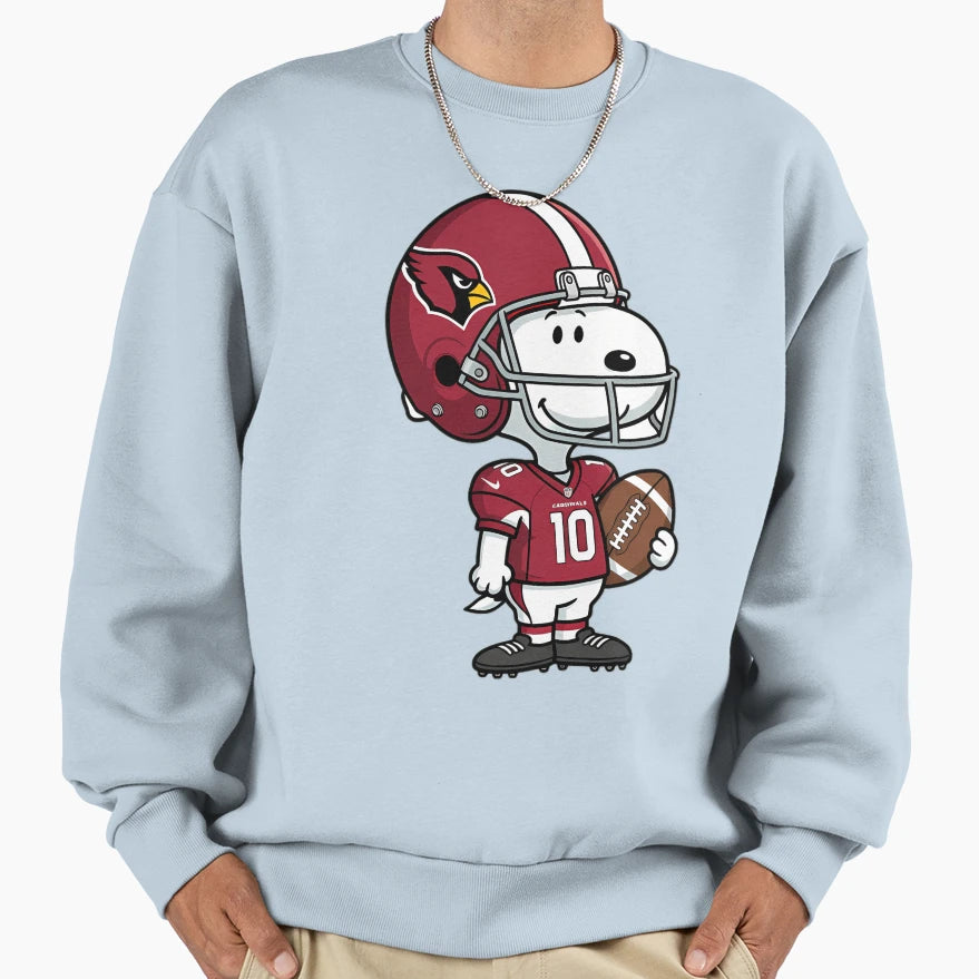 Snoopy Holding Football Arizona Sweatshirt - Trendy Graphic for Adults - T-Shirt, Sweatshirt, Hoodie