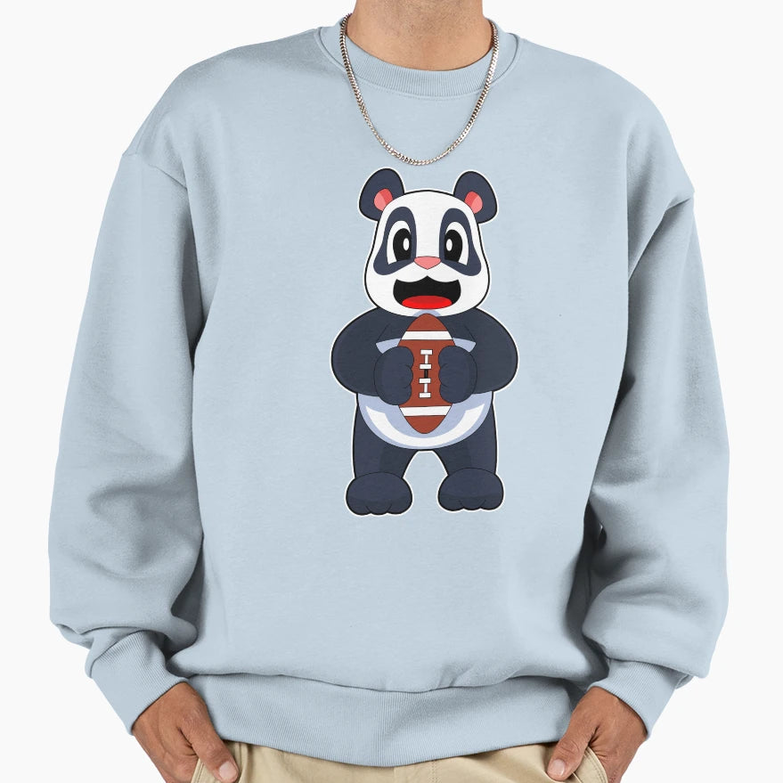Panda American Football Sports Sweatshirt - Unique Graphic for Adults - T-Shirt, Sweatshirt, Hoodie