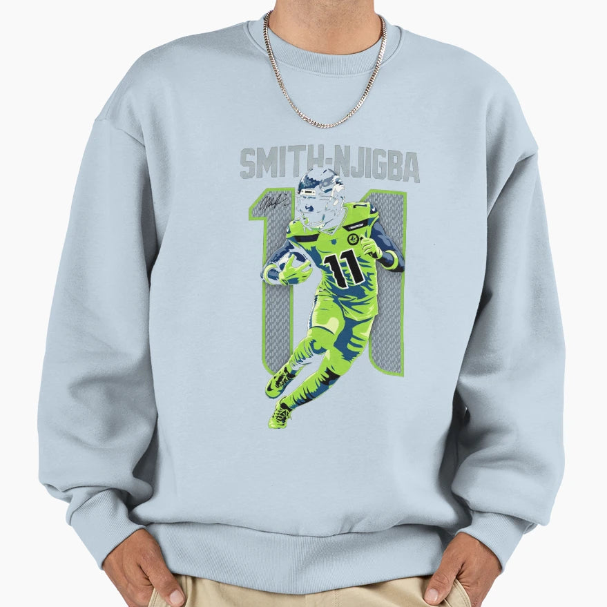 Jaxon Smith Njigba Seattle 11 Sweatshirt - Novelty Apparel for Adults - T-Shirt, Sweatshirt, Hoodie