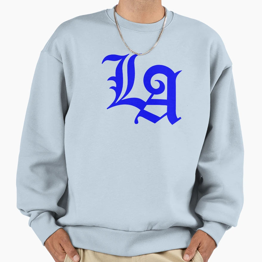 La Familia La Rams Logo Blue Sweatshirt - Casual Everyday Wear Men Women - T-Shirt, Sweatshirt, Hoodie