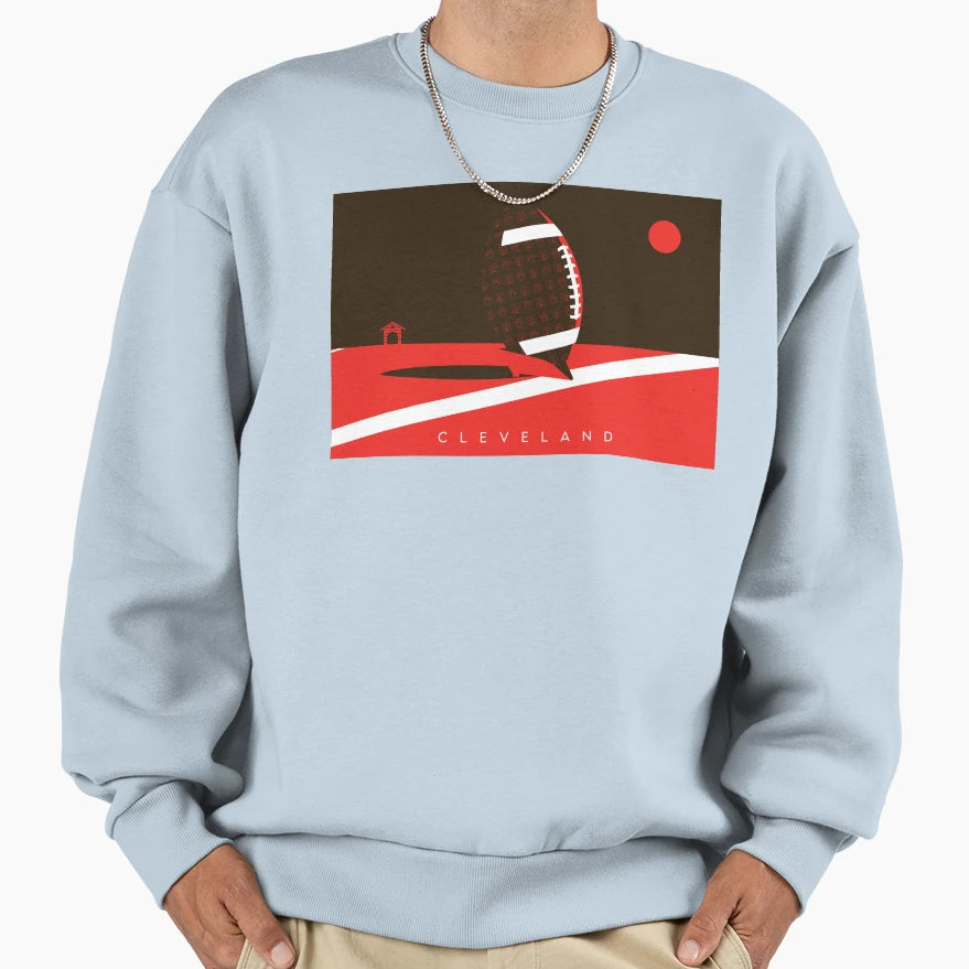 Cleveland Football Nfl Fan Art Sweatshirt - Fun Novelty Design Men Women - T-Shirt, Sweatshirt, Hoodie