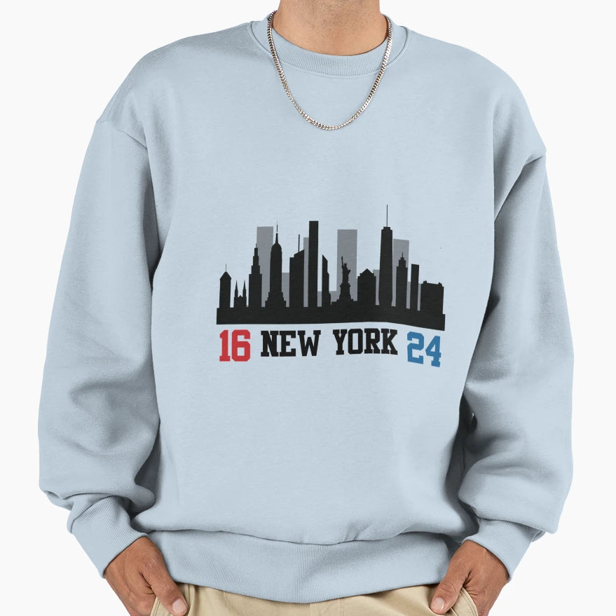 Black New York City Skyline Sweatshirt - Fun Novelty Design Men Women - T-Shirt, Sweatshirt, Hoodie