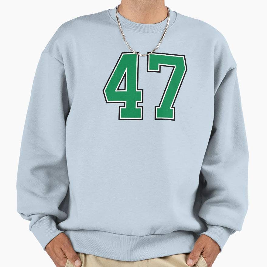 47 Number Green Lucky Sports Sweatshirt - Casual Everyday Wear for Adults - T-Shirt, Sweatshirt, Hoodie