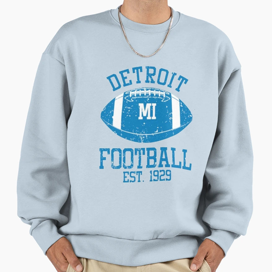Detroit Football 9 Sweatshirt - Aesthetic Graphic for Adults - T-Shirt, Sweatshirt, Hoodie