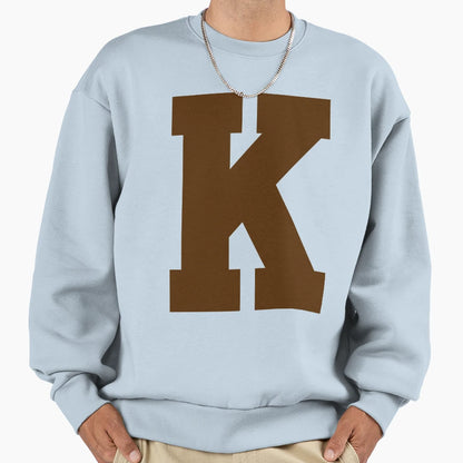 Alphabet Brown K Sports Letter K Sweatshirt - Custom Art Print Men Women - T-Shirt, Sweatshirt, Hoodie