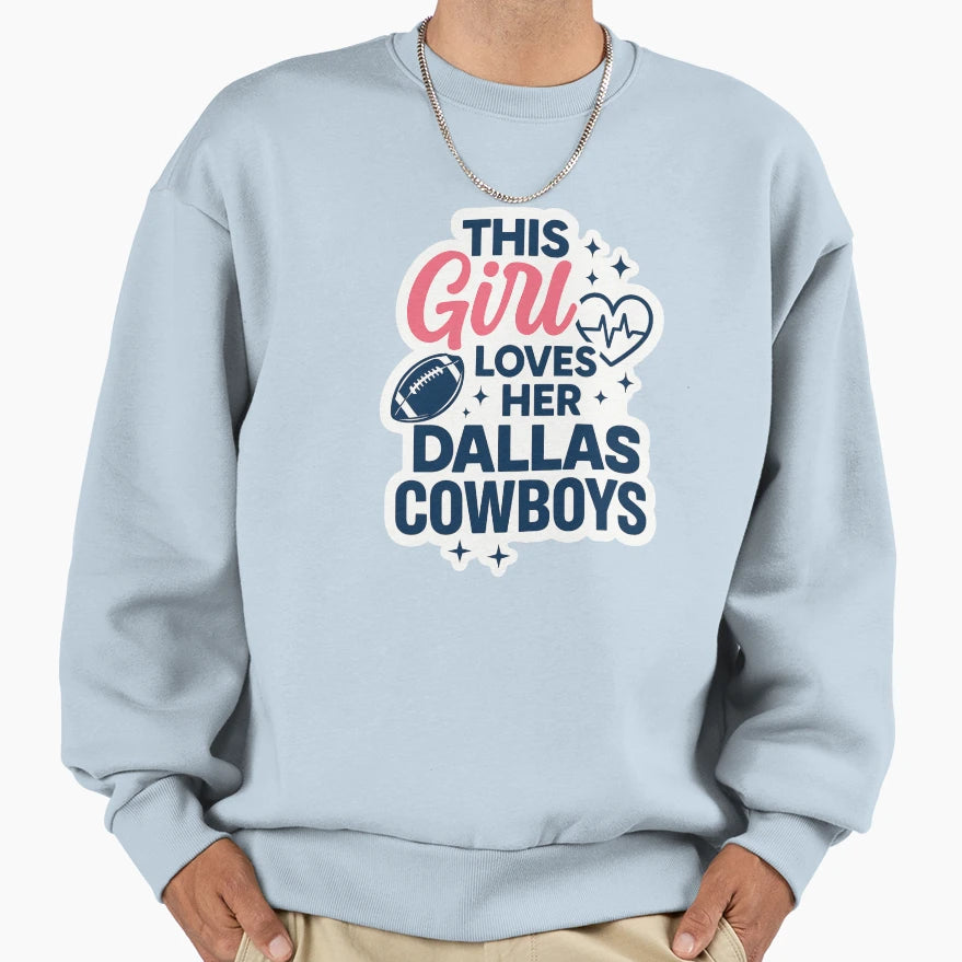 This Loves Her Dallas Cowboys Sweatshirt - Aesthetic Graphic for Adults - T-Shirt, Sweatshirt, Hoodie