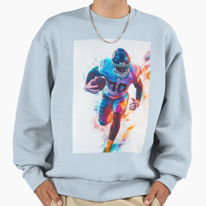 American Footballer Vibrant Sweatshirt - Aesthetic Graphic Men Women - T-Shirt, Sweatshirt, Hoodie
