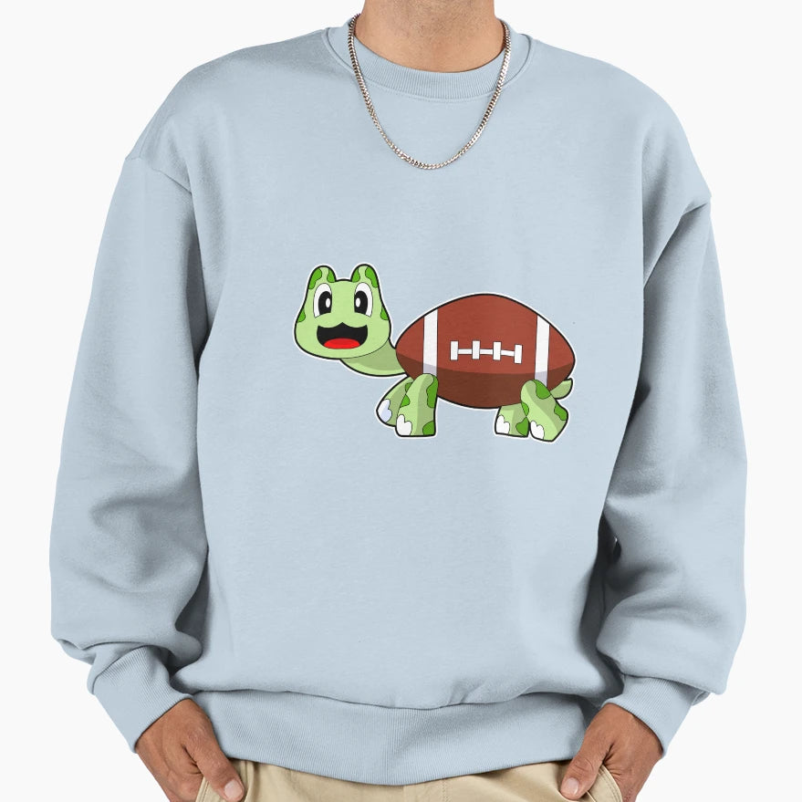 Turtle American Football Sports Sweatshirt - Fun Novelty Design Unisex - T-Shirt, Sweatshirt, Hoodie
