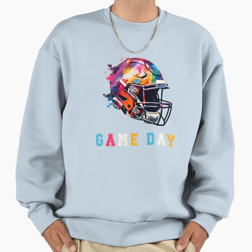 Colorful American Sport Helmet Sweatshirt - Aesthetic Graphic Men Women - T-Shirt, Sweatshirt, Hoodie