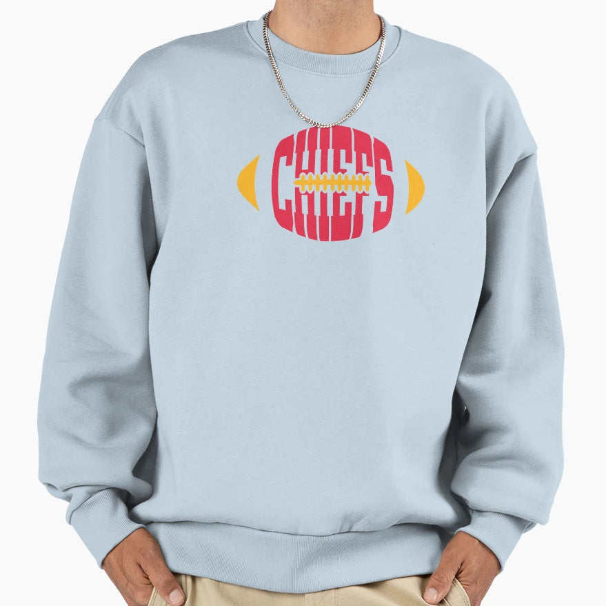 Chiefs Football Sweatshirt - Graphic Print Unisex - T-Shirt, Sweatshirt, Hoodie