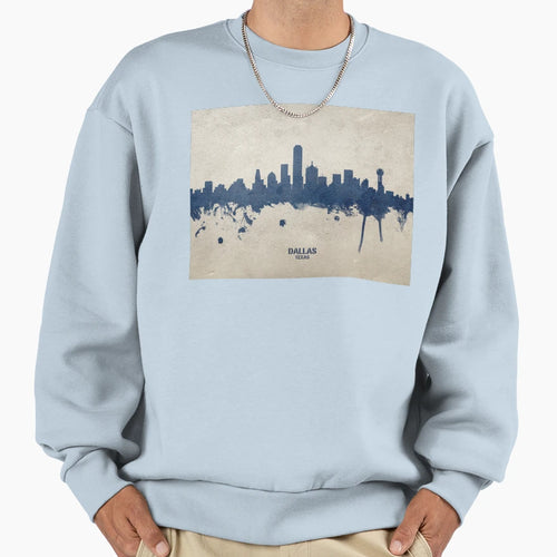 Dallas Texas Skyline Sweatshirt - Casual Everyday Wear Men Women - T-Shirt, Sweatshirt, Hoodie
