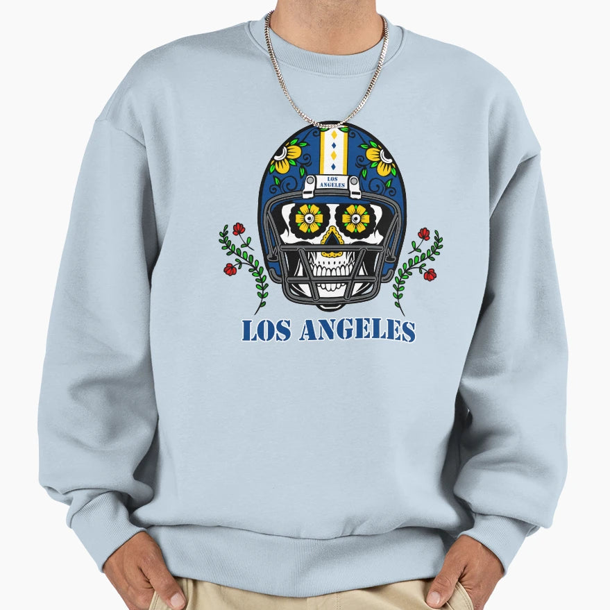 La Los Angeles Football Helmet Sweatshirt - Trendy Graphic for Adults - T-Shirt, Sweatshirt, Hoodie