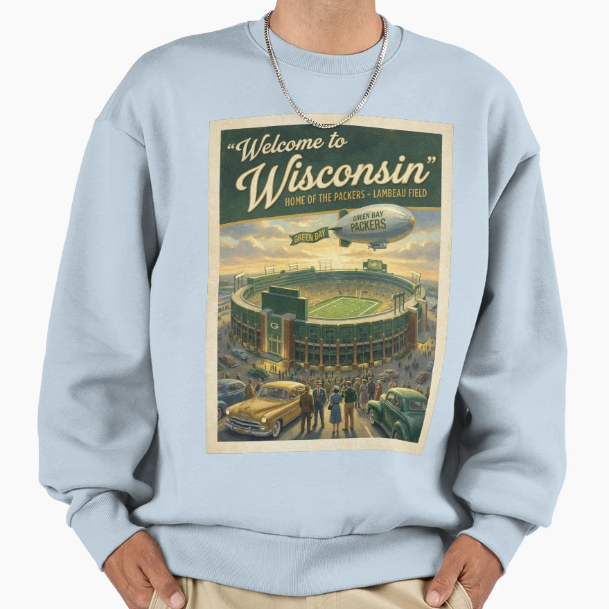 Lambeau Field Dawn Welcome To Sweatshirt - Custom Art Print Unisex - T-Shirt, Sweatshirt, Hoodie