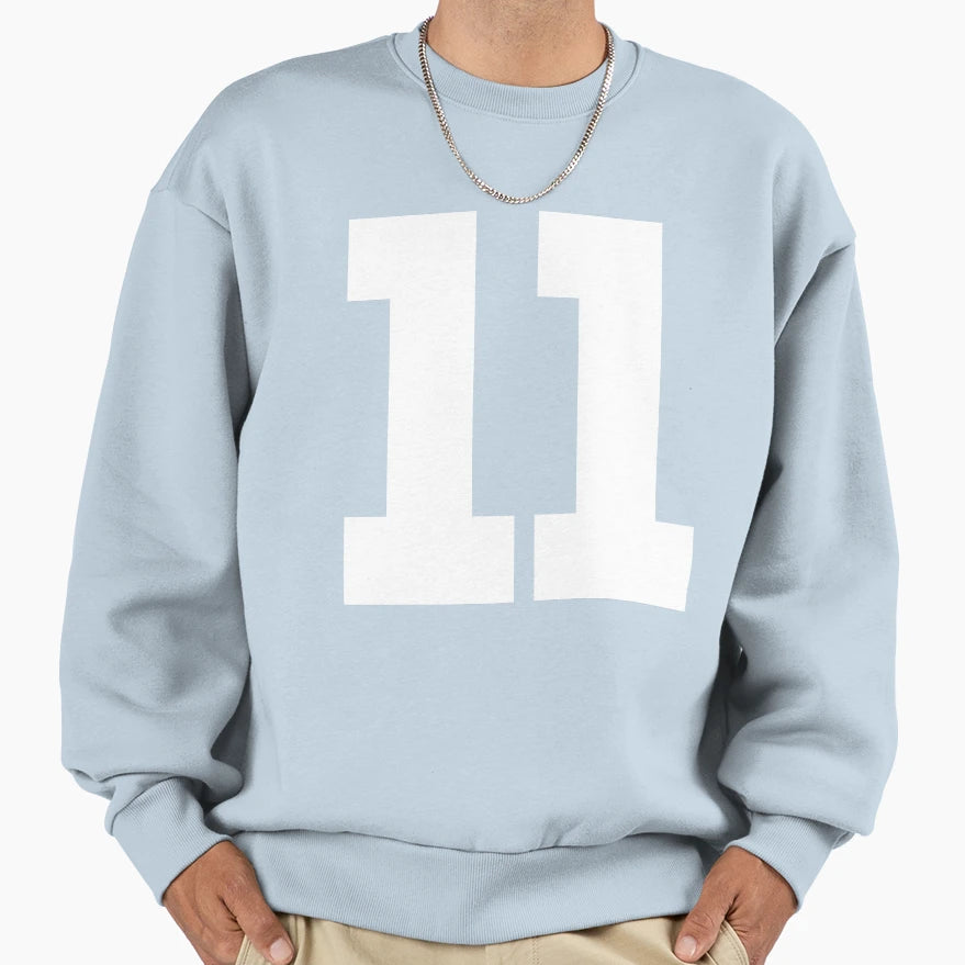 Number 11 Sports Sweatshirt - Casual Everyday Wear Men Women - T-Shirt, Sweatshirt, Hoodie