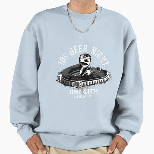 Ten Cent Beer Night Cleveland Cle Sweatshirt - Trendy Graphic Men Women - T-Shirt, Sweatshirt, Hoodie