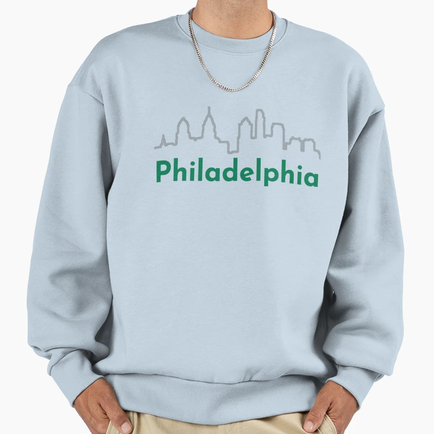 Philadelphia Skyline Sweatshirt - Unique Graphic Unisex - T-Shirt, Sweatshirt, Hoodie