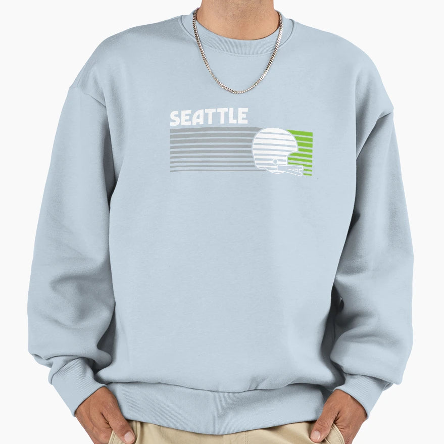 Seattle Football Helmet Game Day Sweatshirt - Streetwear Style Unisex - T-Shirt, Sweatshirt, Hoodie