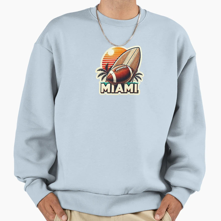 Miami Dolphins Vibes Sweatshirt - Graphic Print Men Women - T-Shirt, Sweatshirt, Hoodie