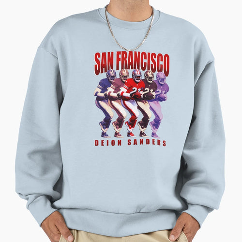 Deion Sanders Sanfrancisco 49Ers Sweatshirt - Custom Art Print for Adults - T-Shirt, Sweatshirt, Hoodie