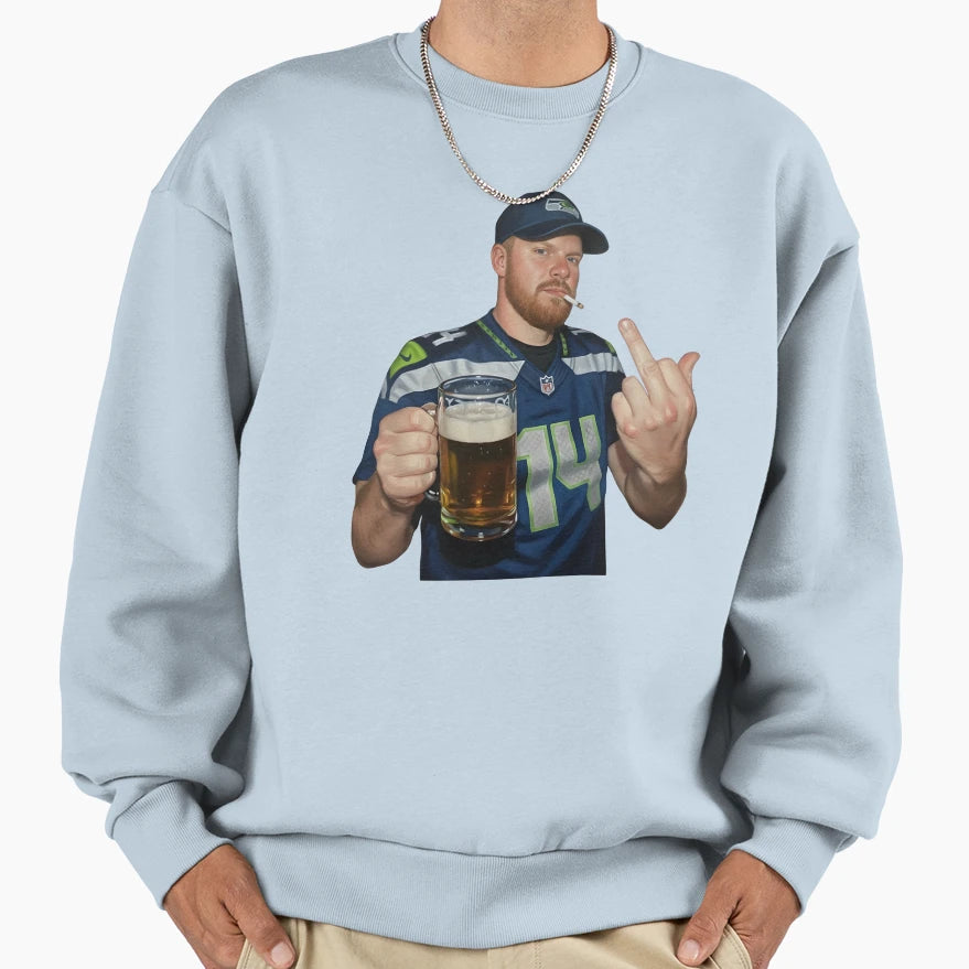 Middle Finge Sam Darnold Sweatshirt - Casual Everyday Wear for Adults - T-Shirt, Sweatshirt, Hoodie