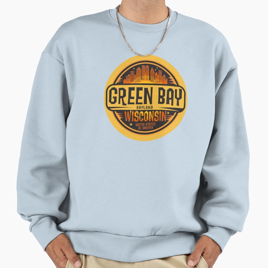 Green Bay Wisconsin Sweatshirt - Minimalist Print for Adults - T-Shirt, Sweatshirt, Hoodie