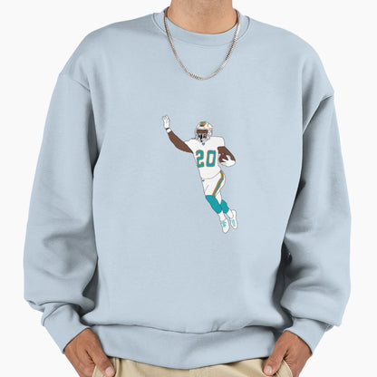 Miami Dolphins Matt Breida Sweatshirt - Graphic Print for Adults - T-Shirt, Sweatshirt, Hoodie