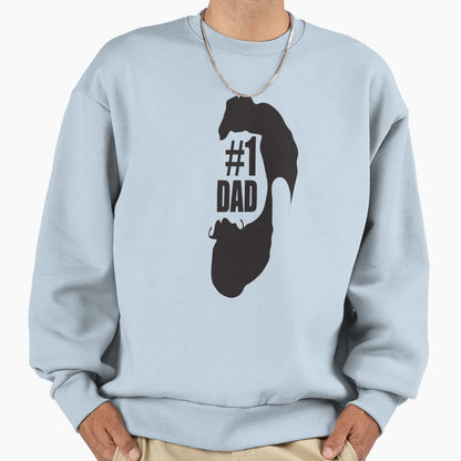 Dad 1 Funny Dad Fathers Day Sweatshirt - Aesthetic Graphic for Adults - T-Shirt, Sweatshirt, Hoodie
