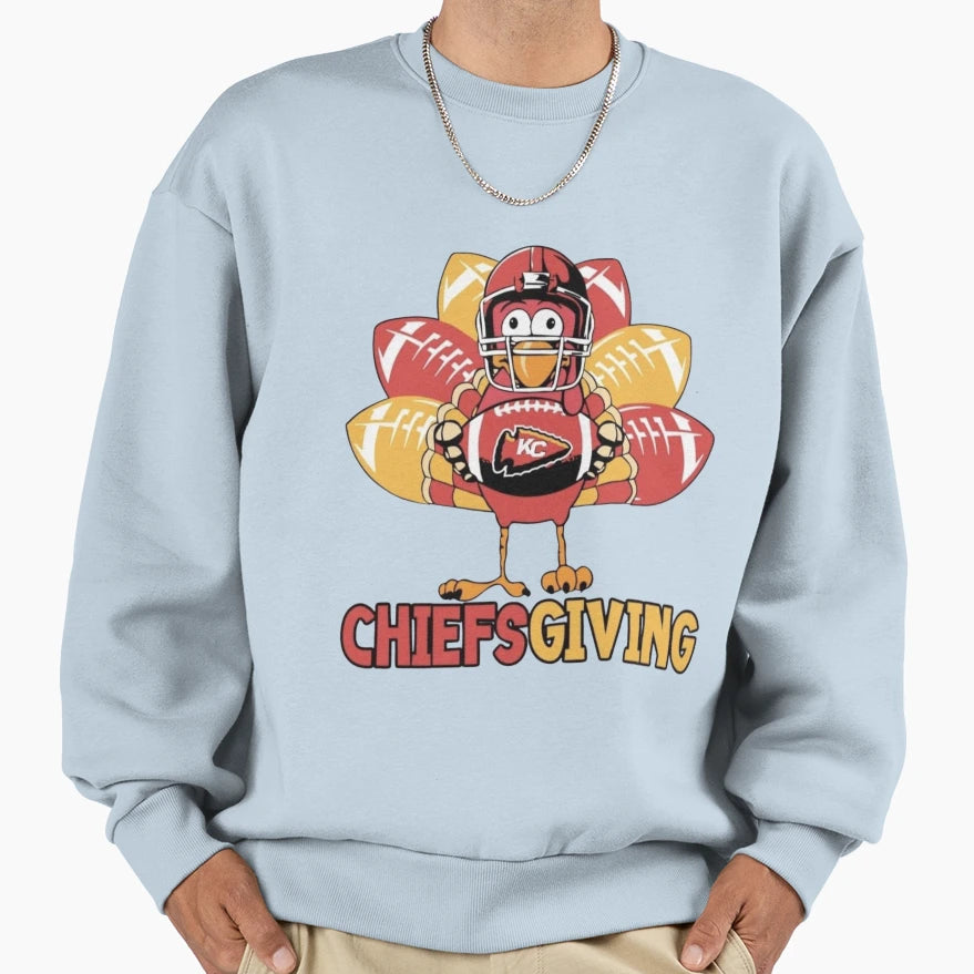 Chiefs Football Thanksgiving Sweatshirt - Casual Everyday Wear Men Women - T-Shirt, Sweatshirt, Hoodie