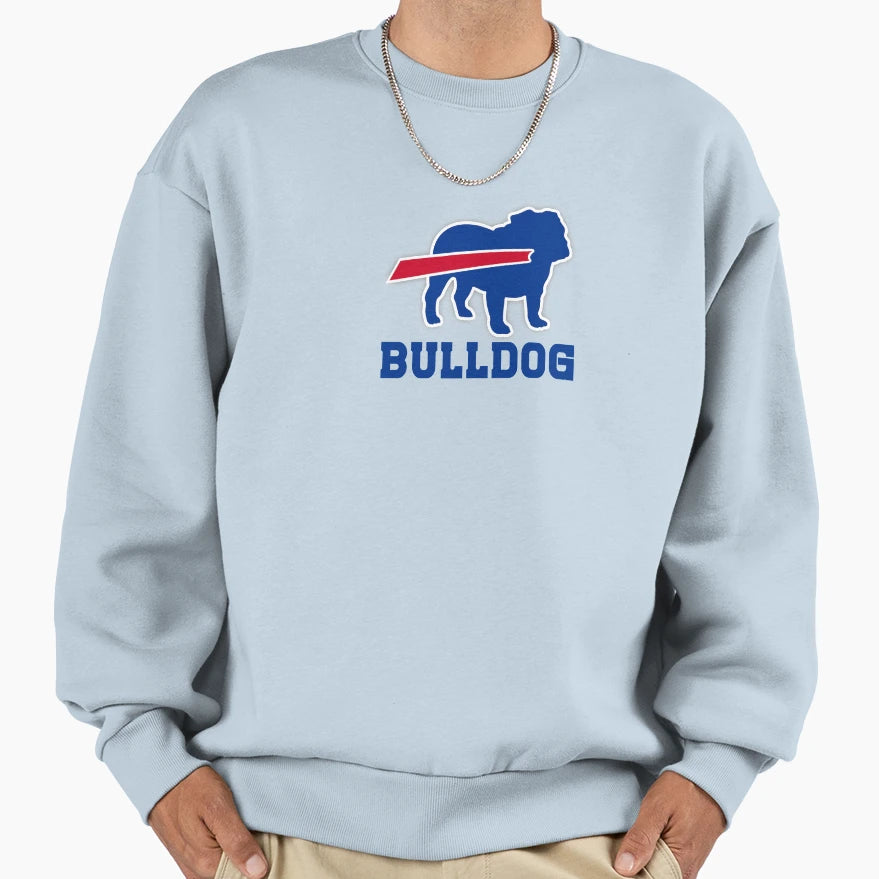 Buffalo Bills English Bulldog Sweatshirt - Graphic Print Unisex - T-Shirt, Sweatshirt, Hoodie