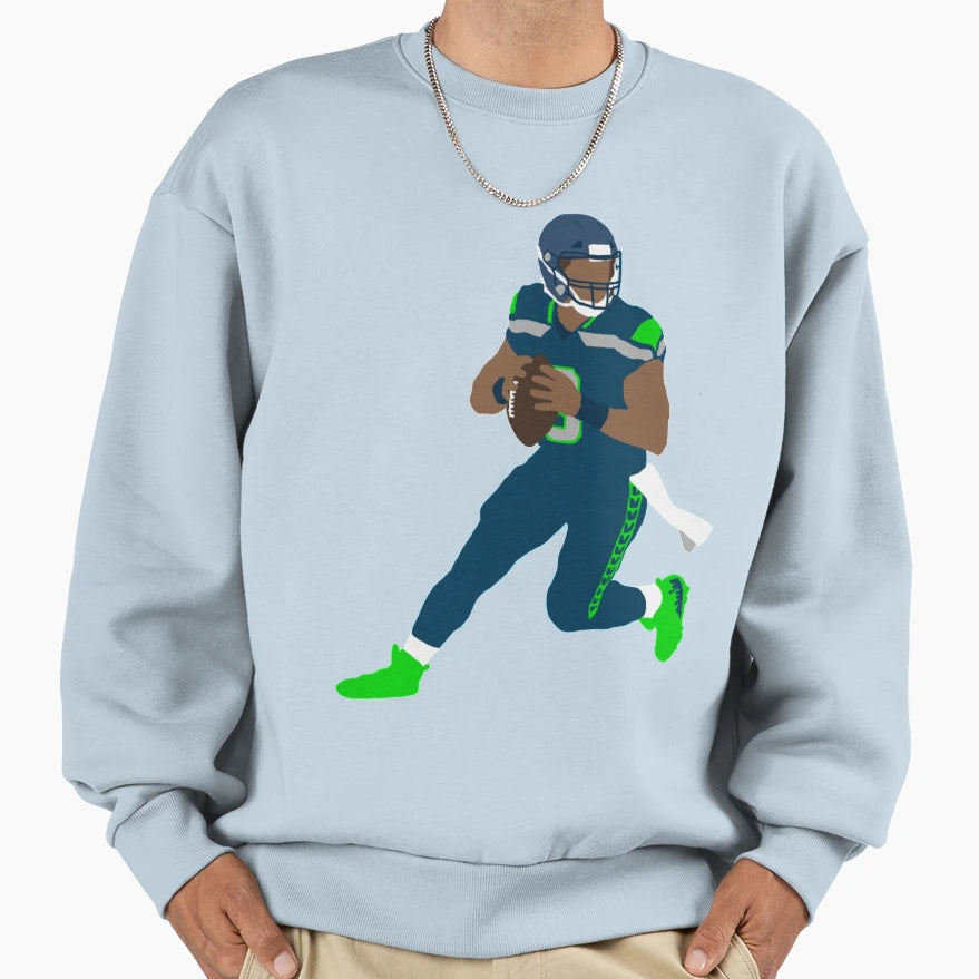 Russ Wilson 3 Sweatshirt - Custom Art Print Men Women - T-Shirt, Sweatshirt, Hoodie