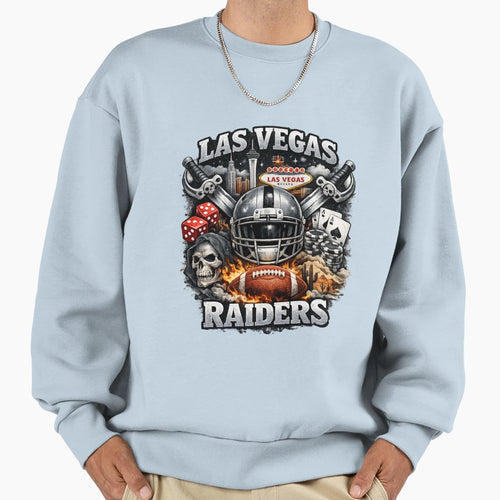 Las Vegas Football Silver Black Sweatshirt - Minimalist Print Men Women - T-Shirt, Sweatshirt, Hoodie
