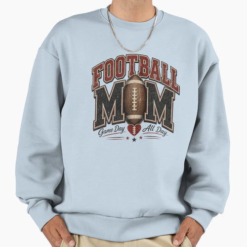Football Mom Game Day Sweatshirt - Minimalist Print Men Women - T-Shirt, Sweatshirt, Hoodie