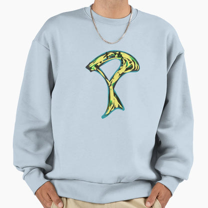 P Yellow Letter Sweatshirt - Aesthetic Graphic Men Women - T-Shirt, Sweatshirt, Hoodie