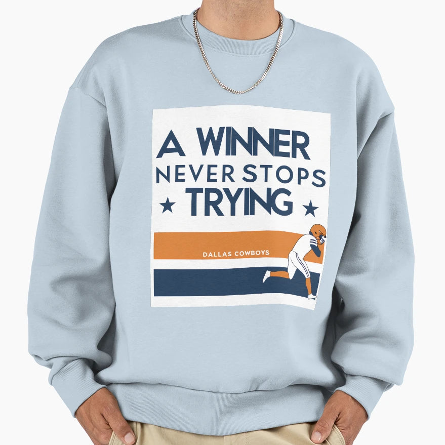 Cowboys Football Player Winner Sweatshirt - Minimalist Print for Adults - T-Shirt, Sweatshirt, Hoodie