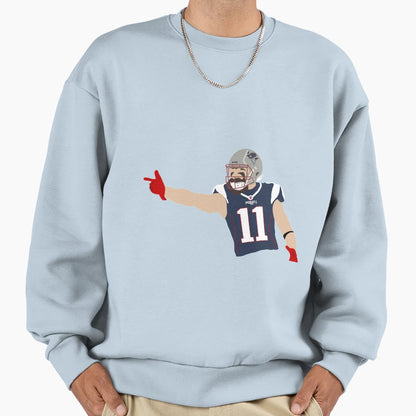 Julian Edelman Faceless Portrait Sweatshirt - Unique Graphic Unisex - T-Shirt, Sweatshirt, Hoodie