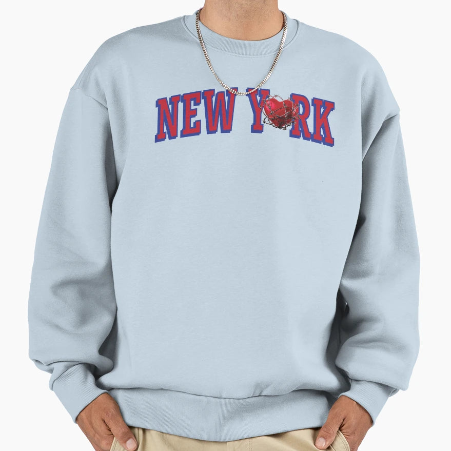 New York Heart Sweatshirt - Casual Everyday Wear for Adults - T-Shirt, Sweatshirt, Hoodie