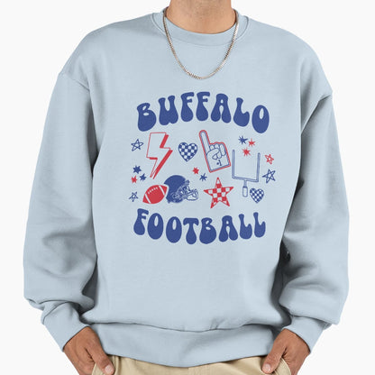 Buffalo Football Sweatshirt - Casual Everyday Wear Men Women - T-Shirt, Sweatshirt, Hoodie
