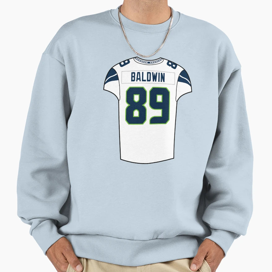 Doug Baldwin Away Jersey Sweatshirt - Casual Everyday Wear Unisex - T-Shirt, Sweatshirt, Hoodie