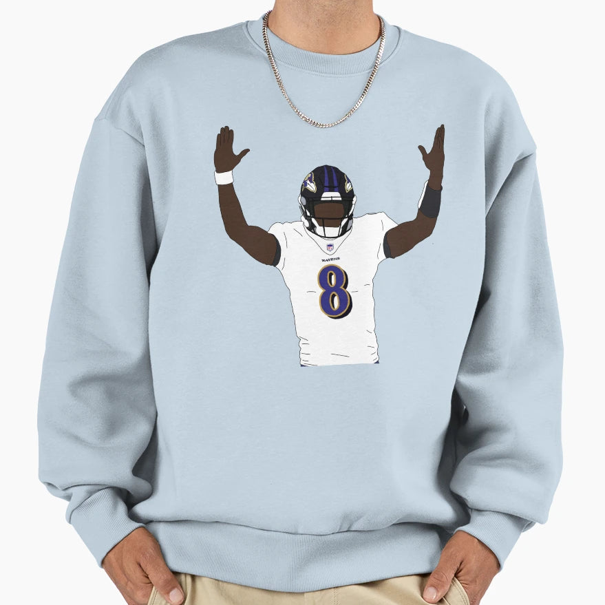 LJ Baltimore Ravens Touchdown Sweatshirt - Graphic Print Unisex - T-Shirt, Sweatshirt, Hoodie