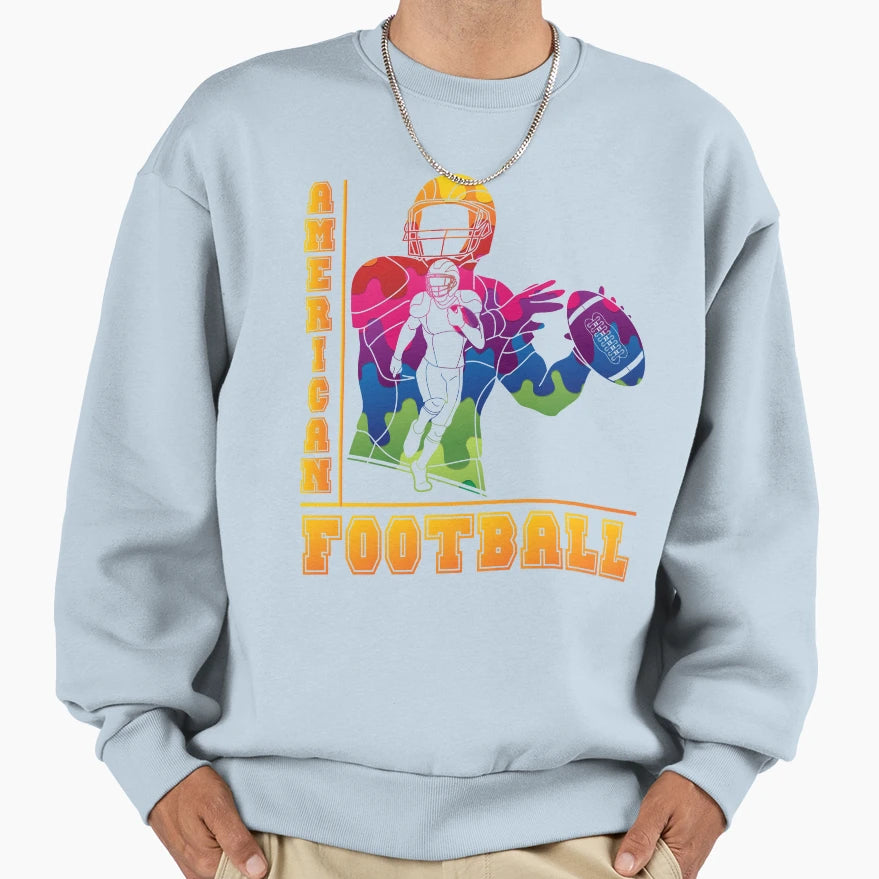 American Football Sweatshirt - Casual Everyday Wear Men Women - T-Shirt, Sweatshirt, Hoodie