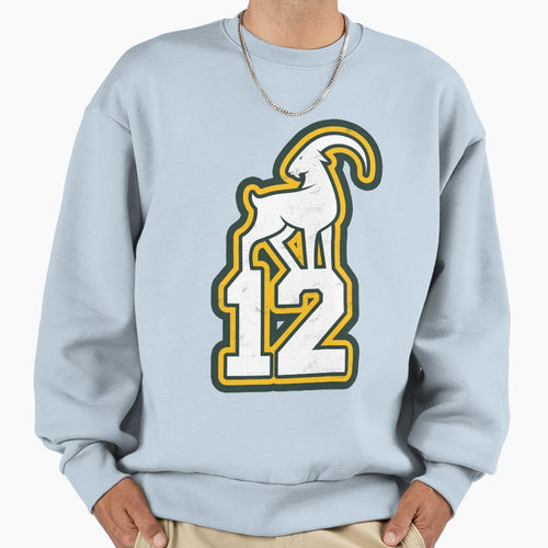 Goat 12 Green Bay Brady Sweatshirt - Custom Art Print Unisex - T-Shirt, Sweatshirt, Hoodie