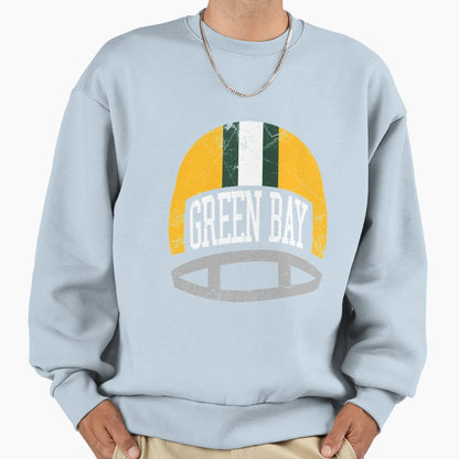Green Bay Helmet Green Sweatshirt - Unique Graphic for Adults - T-Shirt, Sweatshirt, Hoodie